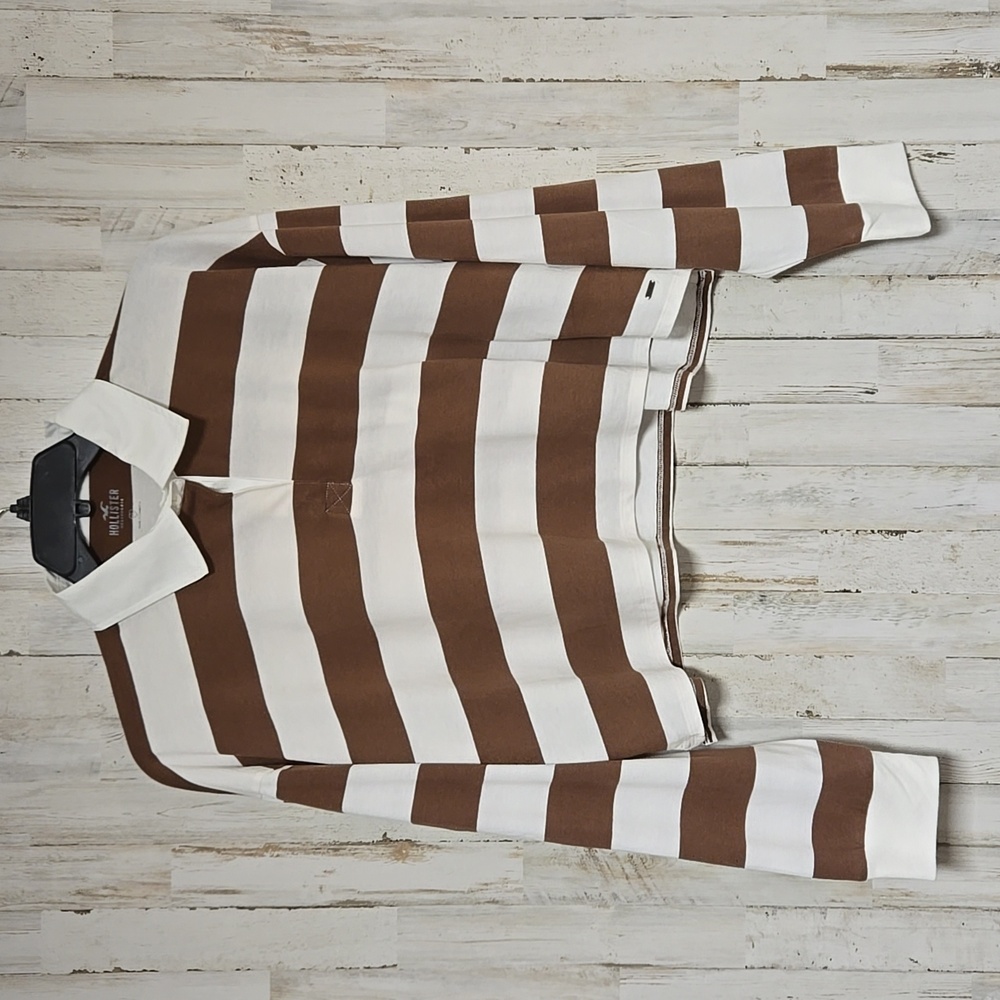 Hollister Striped Crop Polo